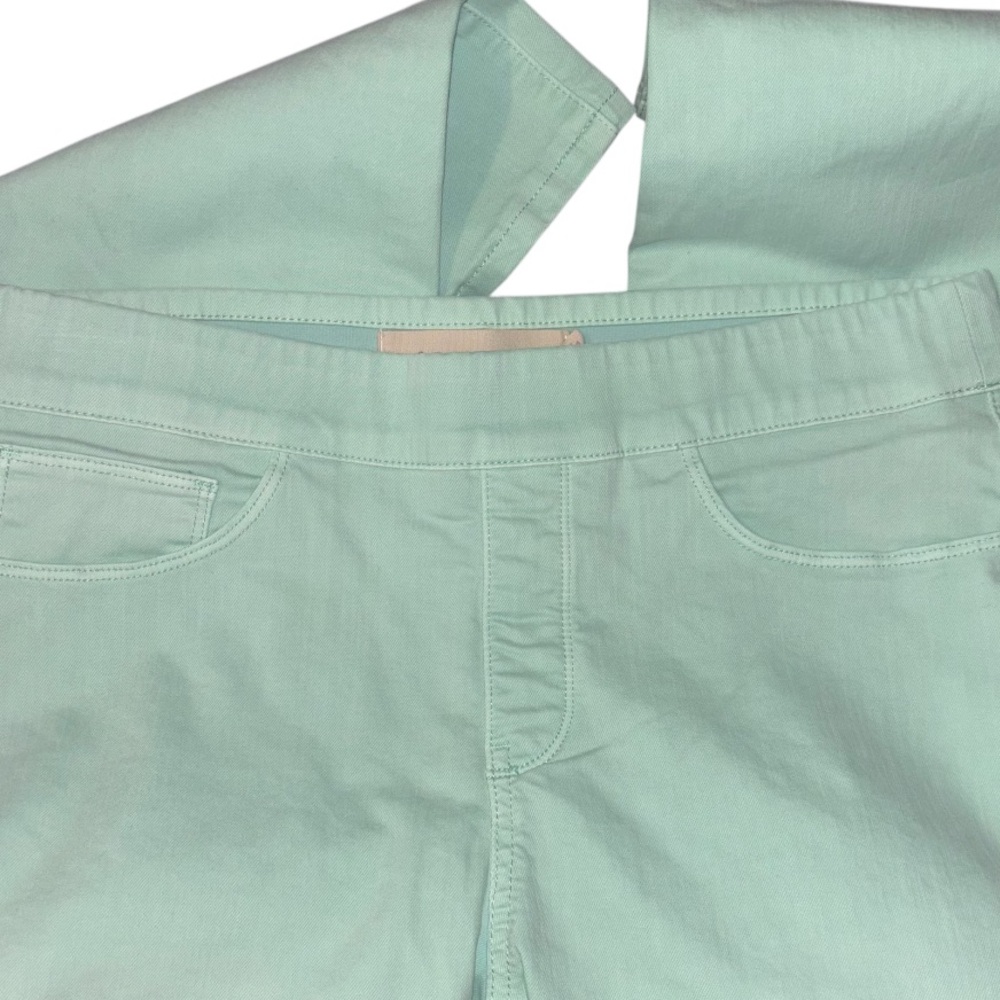 Soft Surroundings Jeans Ultimate Denim Pull On Straight Leg Mint Green Size PM - Picture 8 of 13